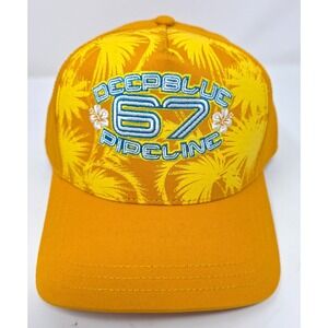 HYP Baseball Cap Mens Yellow Tropical Deep Blue 67 Pipeline Embroidered NWT
